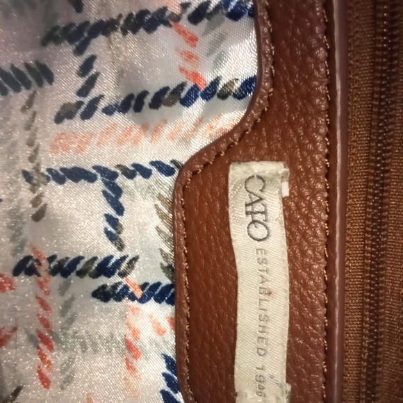 Cato Fashions Brown Shoulder Bag with Envelope like pockets. - Picture 5 of 5